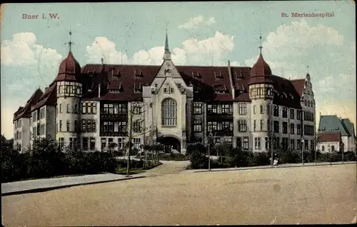 Ak Buer in Westfalen Gelsenkirchen Ruhrgebiet, St. Marien-Hospital, Krankenhaus