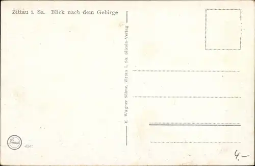 Ak Zittau in Sachsen, Blick nach dem Gebirge