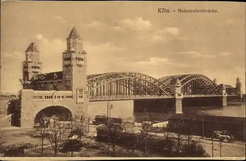 Ak Köln am Rhein, Hohenzollernbrücke