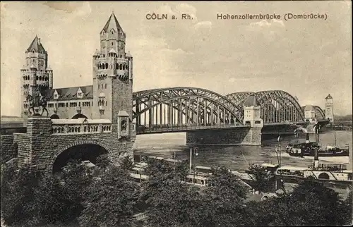 Ak Köln am Rhein, Hohenzollernbrücke