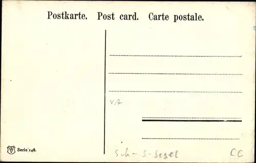 Ak Segelboot auf dem Meer