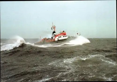 Ak Seenotkreuzer mit Tochterboot der 23m Klasse, Theodor Heuss, DGzRS