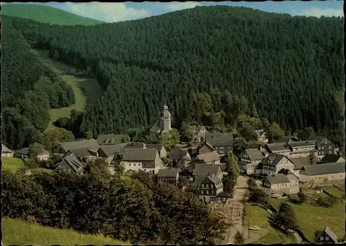 Ak Nordenau Schmallenberg im Sauerland, Hotel Gnacke, Blick auf den Ort