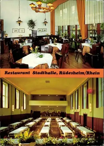 Ak Rüdesheim am Rhein, Restaurant Stadthalle