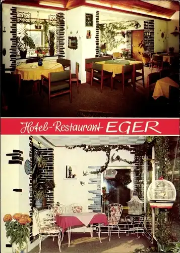 Ak Assmannshausen Rüdesheim am Rhein, Hotel-Restaurant Eger, Lorcher Str. 7