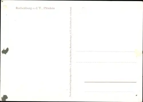 Künstler Ak Mößler, L., Rothenburg ob der Tauber Mittelfranken, Plönlein