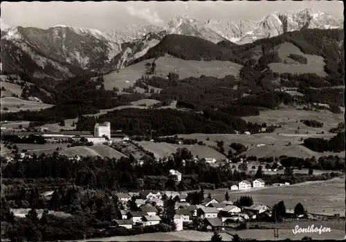 Ak Sonthofen im Oberallgäu Schwaben, Fernsicht mit Illersiedlung, Generaloberst Beck Kaserne