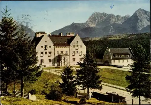 Ak Klais Krün Oberbayern, Ev. Hochgebirgs Erholungsheim Schloss Kranzbach