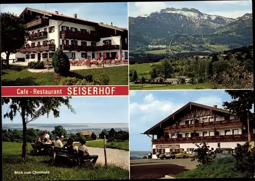 Ak Bernau am Chiemsee, Gasthaus Seiserhof, Landschaftsblick