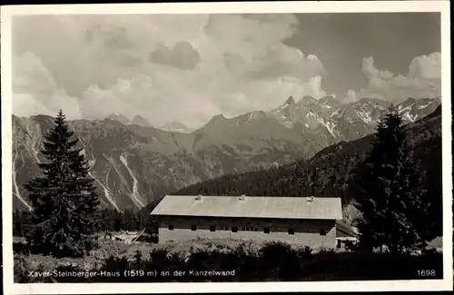 Ak Oberstdorf im Oberallgäu, Xaver Steinberger Haus an der Kanzelwand