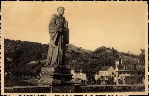 Ak Echternacherbrück in der Eifel, Ortsansicht, Denkmal