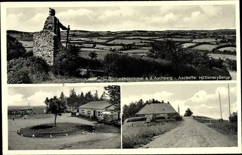 Ak Ascheffel im Kreis Eckernförde, Bismarckdenkmal auf dem Aschberg, Hüttener Berge