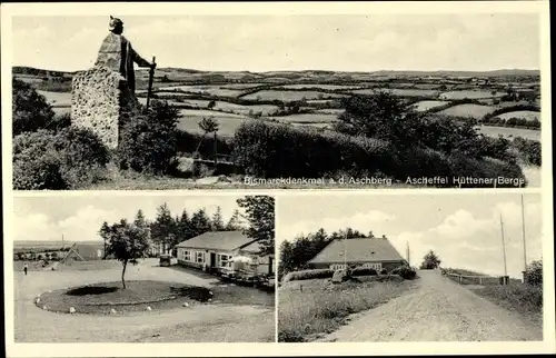 Ak Ascheffel im Kreis Eckernförde, Bismarckdenkmal auf dem Aschberg, Hüttener Berge