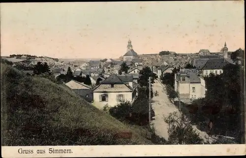 Ak Simmern im Hunsrück, Blick auf den Ort