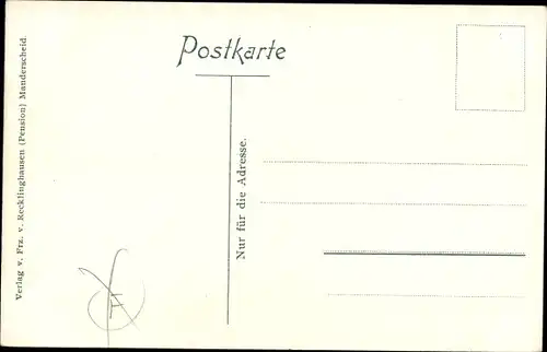 Ak Manderscheid in der Eifel, Ort von der Südseite mit Oberburg gesehen