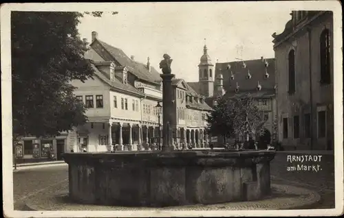 Foto Ak Arnstadt in Thüringen, Markt