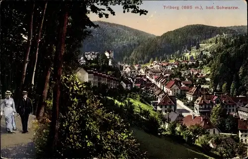 Ak Triberg im Schwarzwald, Totalansicht