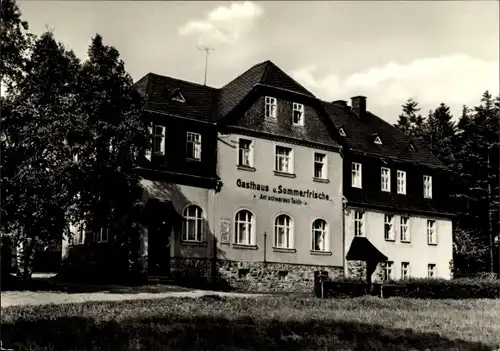 Ak Auerbach im Erzgebirge, Gasthaus und Sommerfrische Am schwarzen Teich