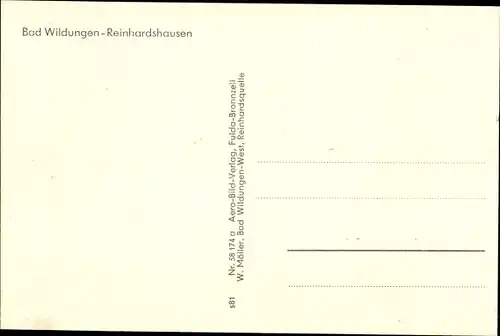 Ak Reinhardshausen Bad Wildungen in Nordhessen, Gesamtansicht