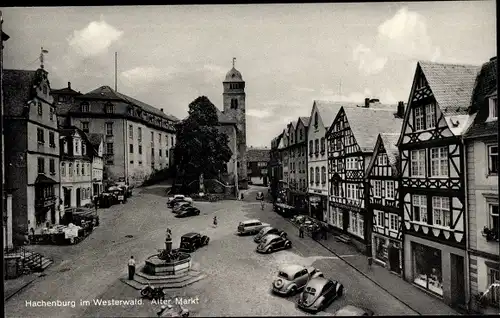 Ak Hachenburg im Westerwald, Alter Markt