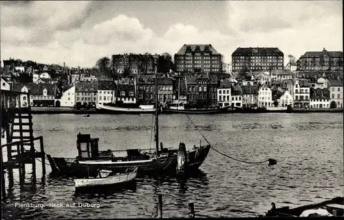 Ak Flensburg in Schleswig Holstein, Blick auf Duburg