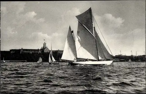 Ak Mürwik Flensburg in Schleswig Holstein, Segelpartie