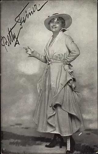 Ak Schauspielerin Betty Feiner, Portrait mit Hut