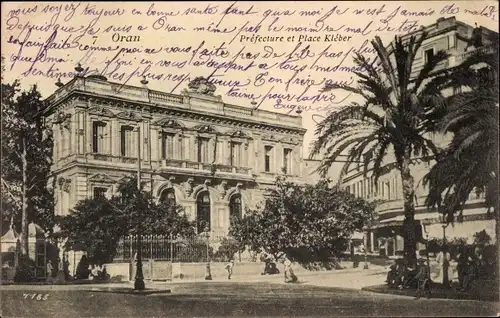 Ak Oran Algerien, Préfecture et Place Kléber
