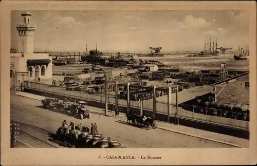 Ak Casablanca Marokko, La Douane