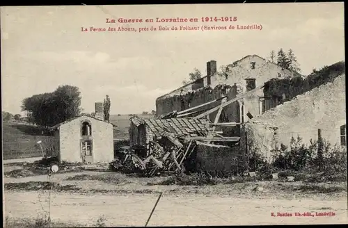 Ak Luneville Meurthe et Moselle, Ferme des Abouts, pres du Bois du Frehaut