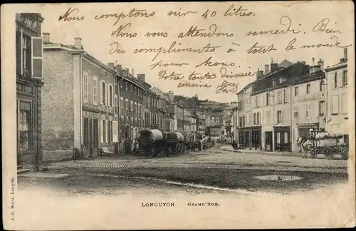 Ak Longuyon Meurthe et Moselle, Grande Rue
