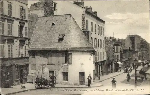 Ak Paris XVIII. Arrondissement Buttes-Montmartre, L'Ancien Manoir de Gabrielle d'Estrees