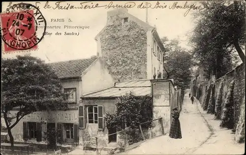 Ak Paris XVIII. Arrondissement Buttes-Montmartre, Rue de Saules