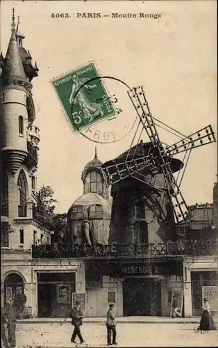 Ak Paris XVIII. Arrondissement Buttes-Montmartre, Moulin Rouge