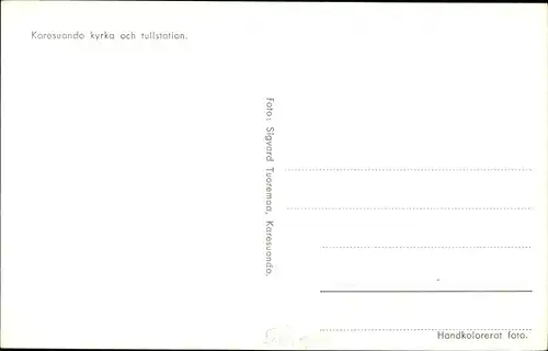 Ak Karesuando Schweden, Kyrka och tullstation