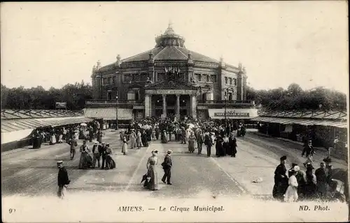 Ak Amiens Somme, Le Cirque Municipal