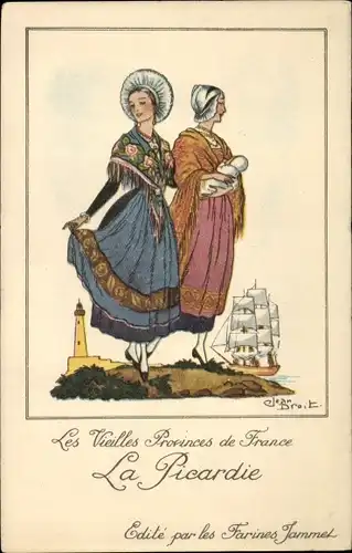 Künstler Ak Broit, J., Somme, Les Vieilles Provinces de France, La Picardie, Frauen in Tracht