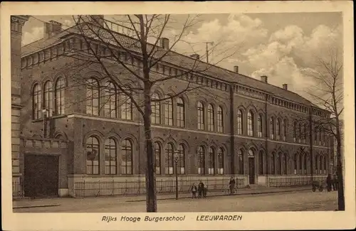 Ak Leeuwarden Friesland Niederlande, Rijks Hooge Burgerschool