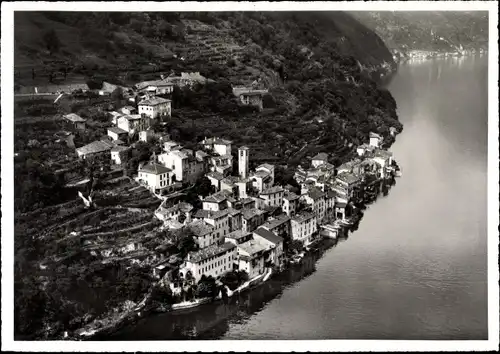 Ak Gandria Lago di Lugano Tessin Schweiz, Veduta aerea