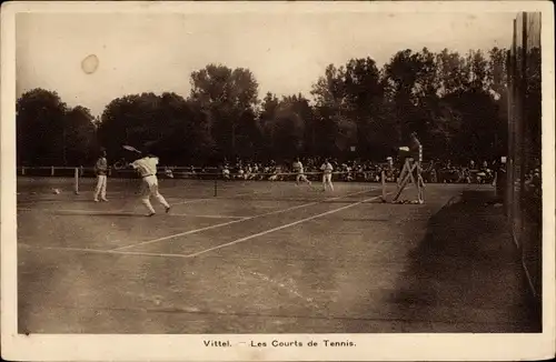 Ak Vittel Lothringen Vosges, Les Courts de Tennis