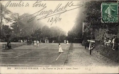Ak Boulogne sur Mer Pas de Calais, Le Tournoi au Jeu de Lown Tennis