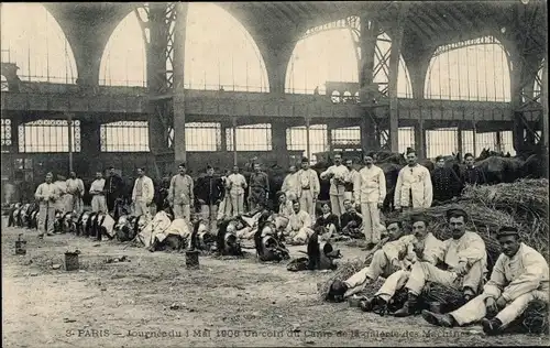 Ak Paris, Journee du 1 Mai 1906, Le Camp de la Galerie des Machines