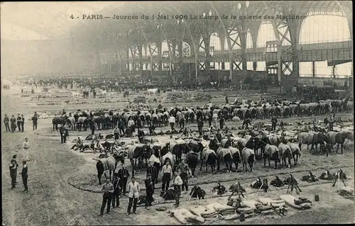 Ak Paris, Journee du 1 Mai 1906, Le Camp de la Galerie des Machines