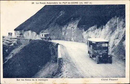 Ak Puy de Dôme, La Route Automobile du Puy de Dome, Sur les flancs de la montagne