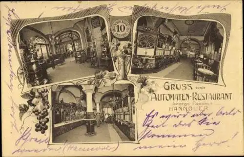 Ak Hannover, Automaten Restaurant in der Georgs Passage