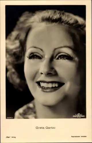 Ak Schauspielerin Greta Garbo, Portrait, Ross 5924/3