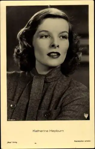 Ak Schauspielerin Katherine Hepburn, Portrait, Ross 9382/1