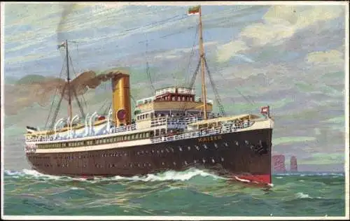 Ak Dampfer Kaiser, HAPAG Seebäderdienst