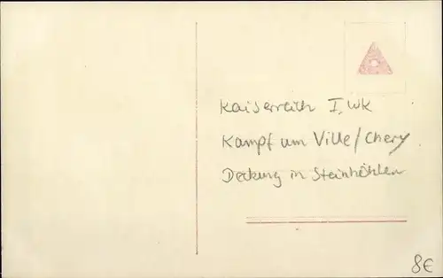 Ak Chiry Ourscamp Oise, Steinhöhlen, Soldaten auf dem Weg in den Schützengraben, I WK