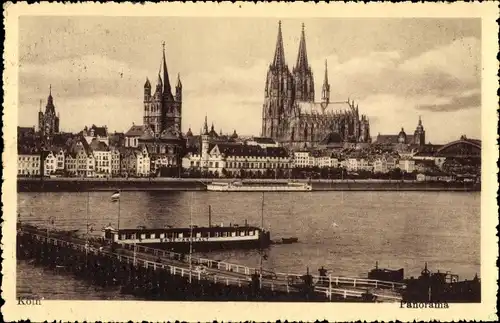 Ak Köln am Rhein, Panorama, Dom